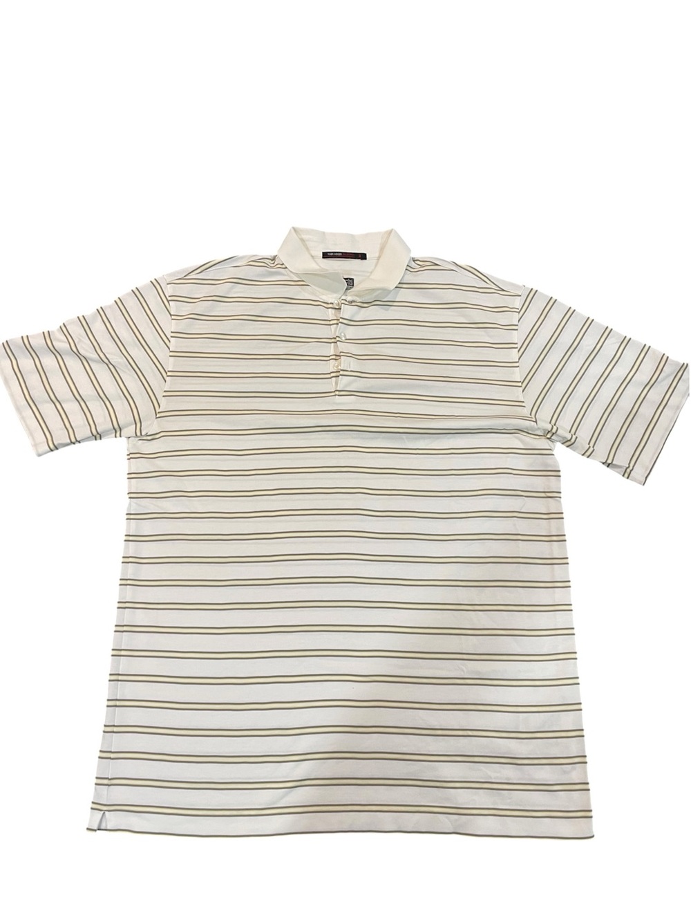 Vintage Nike Tiger Woods Collection Striped Polo Shirt Large Y2K Golf